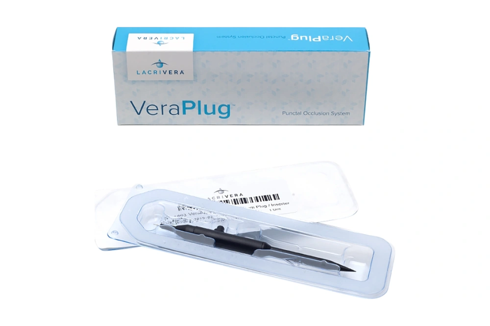 VeraPlug Preloaded Punctal Plug, Medium (0.6-0.7 mm), Sterile, 1 Pair