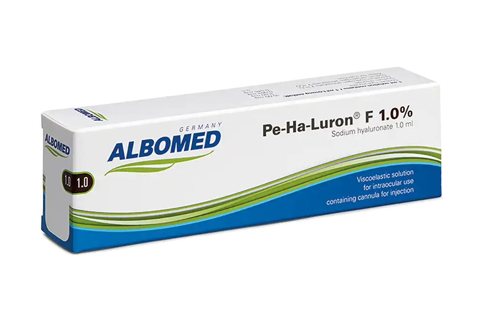 Pe-Ha-Luron F 1.0% Sodium Hyaluronate Ophthalmic Viscoelastic, 1.0 ml