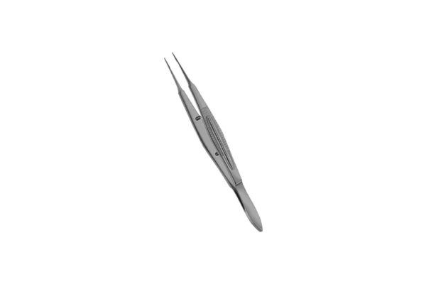 Castroviejo Suturing Forceps, 0.3 mm, 1 × 2 Teeth, with Tying Platform