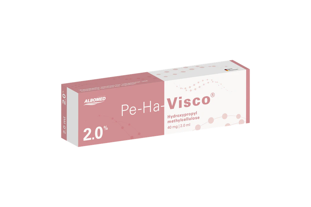 Pe-Ha-Visco 2.0% HPMC Ophthalmic Viscoelastic, Box of 10 x 2.0 ml